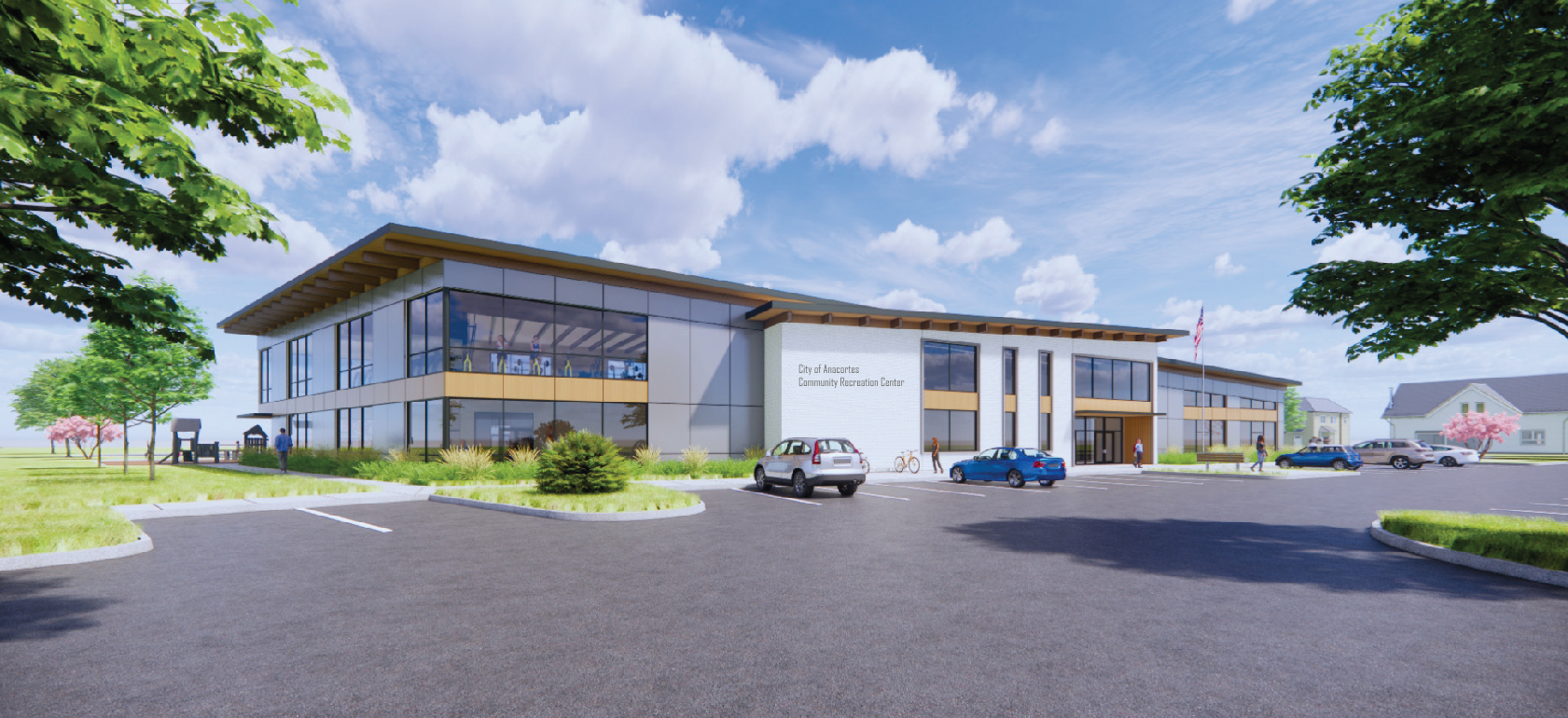 Rendering of exterior of proposed building